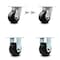 Service Caster 4 Inch Kingpinless Polyolefin Wheel Caster Swivel Locks 2 Rigid SCC, 2PK SCC-KP30S420-POR-BSL-2-R-2 - alternate 1